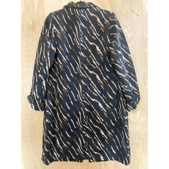 City Chic Animal Lust Coat Jacket Plus Size 16 Retro 70s Style Leopard Print NWT - Picture 4 of 12